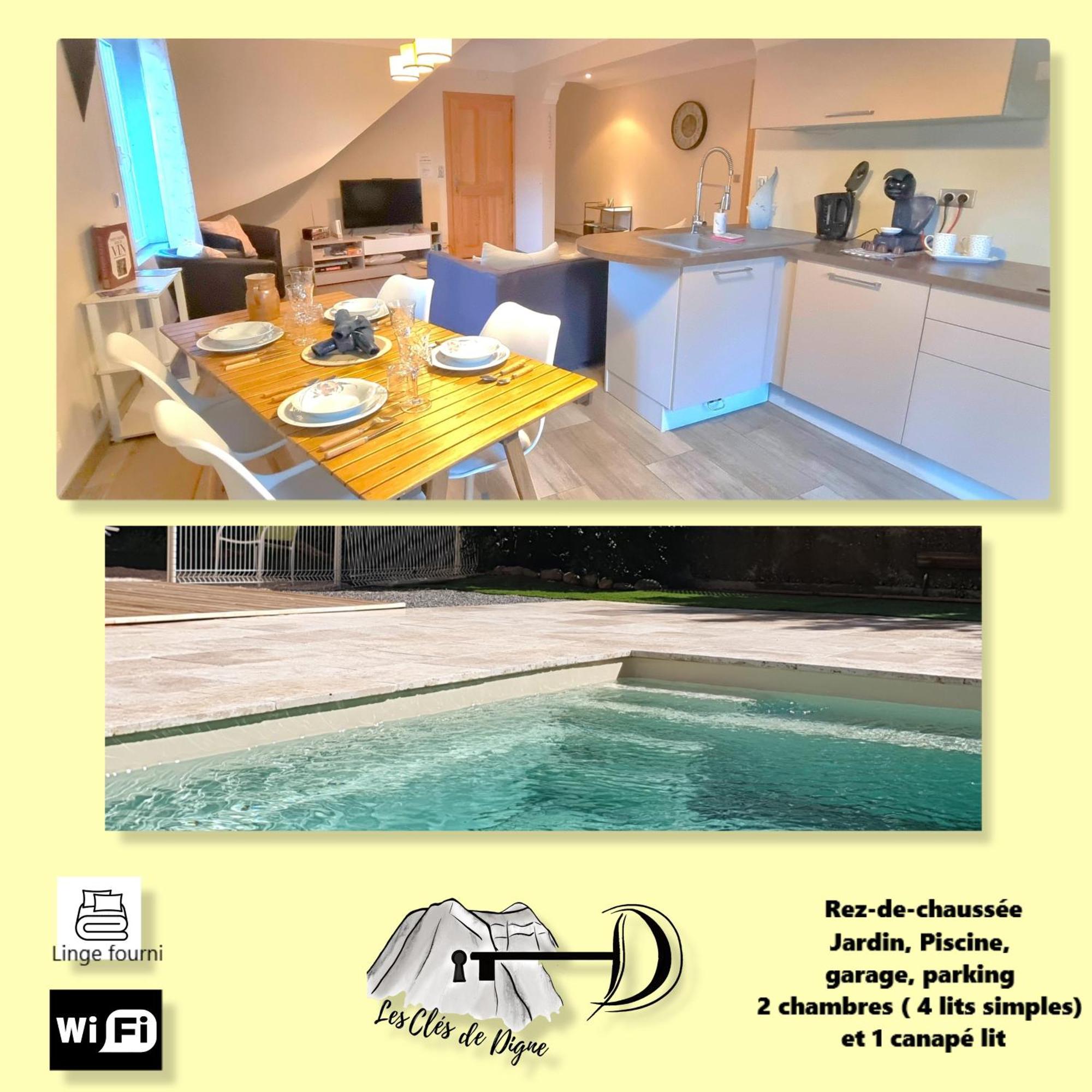 Charmant T3 Avec Piscine Digne-les-Bains Eksteriør bilde